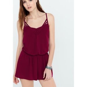 NWOT EXPRESS Maroon Romper